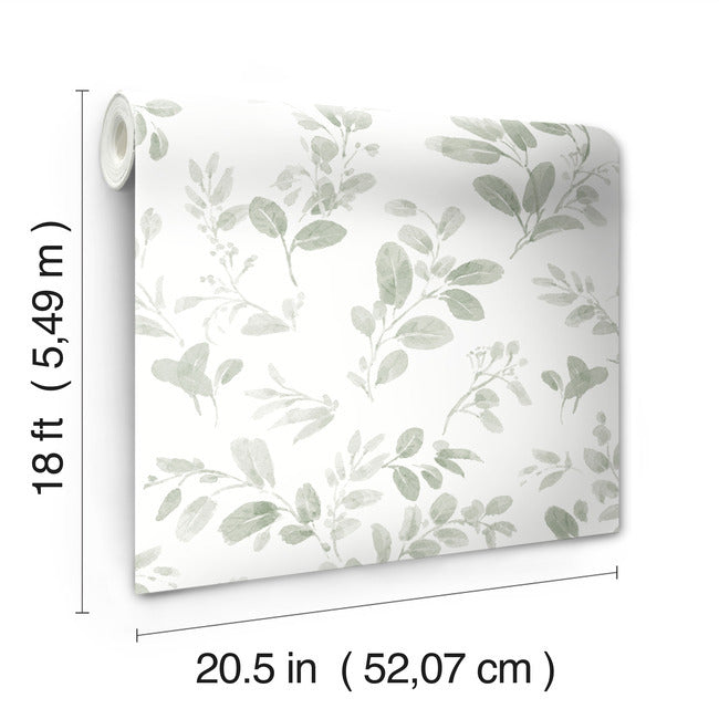 Lisa Audit Dancing Leaves Peel & Stick Wallpaper Peel and Stick Wallpaper RoomMates   