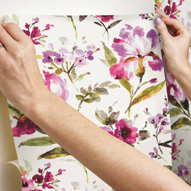 Iris Peel & Stick Wallpaper Peel and Stick Wallpaper RoomMates   