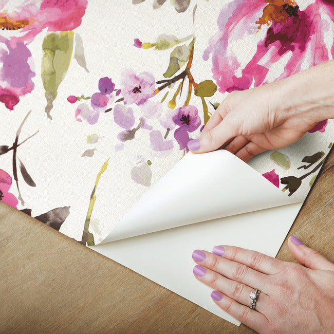 Iris Peel & Stick Wallpaper Peel and Stick Wallpaper RoomMates   