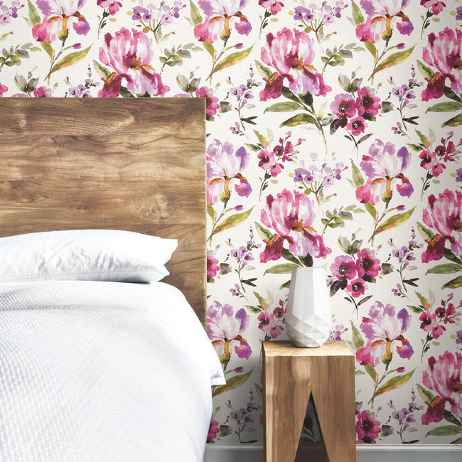 Iris Peel & Stick Wallpaper Peel and Stick Wallpaper RoomMates   