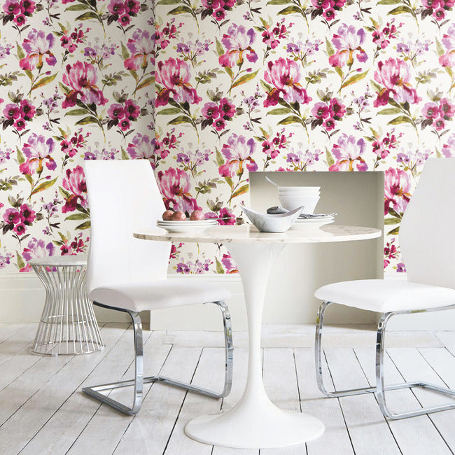 Iris Peel & Stick Wallpaper Peel and Stick Wallpaper RoomMates   