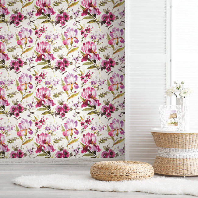 Iris Peel & Stick Wallpaper Peel and Stick Wallpaper RoomMates   
