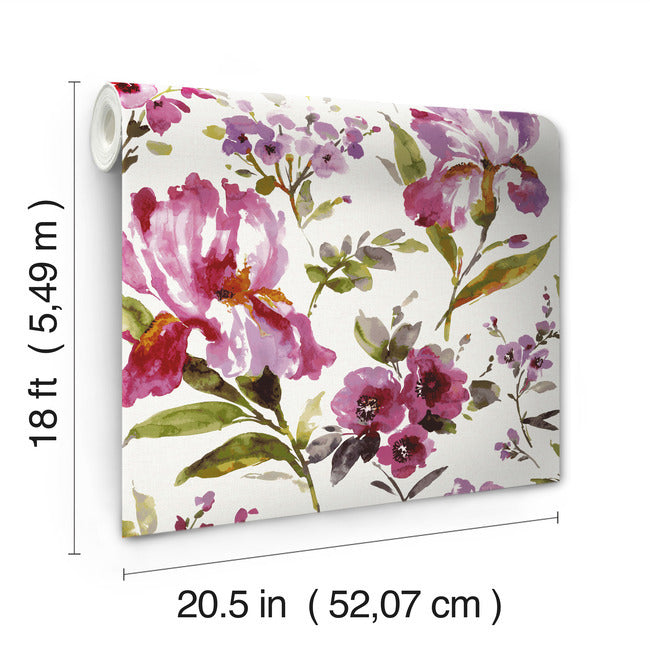 Iris Peel & Stick Wallpaper Peel and Stick Wallpaper RoomMates   