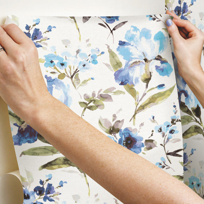 Iris Peel & Stick Wallpaper Peel and Stick Wallpaper RoomMates   