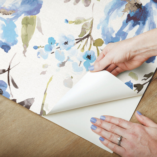 Iris Peel & Stick Wallpaper Peel and Stick Wallpaper RoomMates   