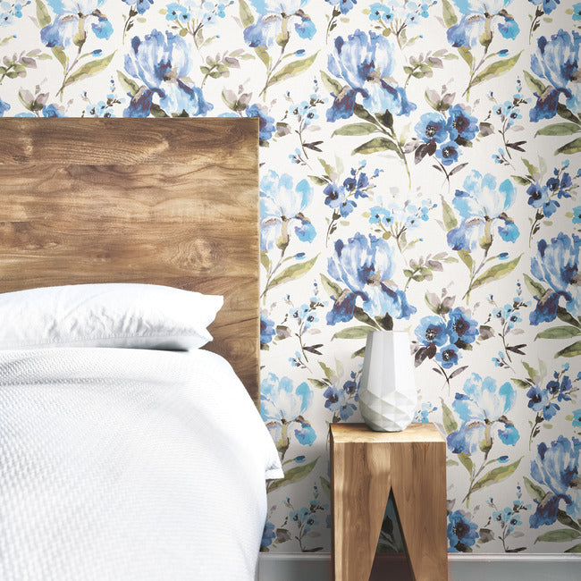 Iris Peel & Stick Wallpaper Peel and Stick Wallpaper RoomMates   