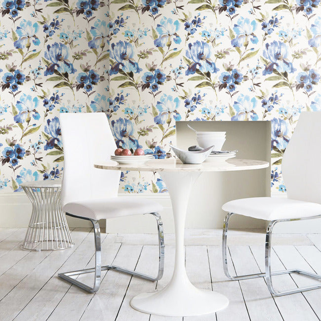 Iris Peel & Stick Wallpaper Peel and Stick Wallpaper RoomMates   
