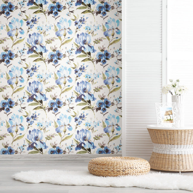Iris Peel & Stick Wallpaper Peel and Stick Wallpaper RoomMates   