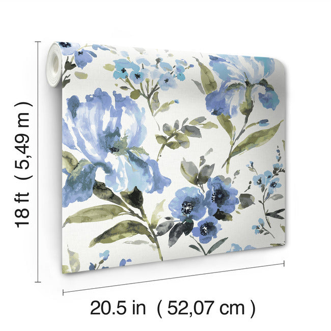 Iris Peel & Stick Wallpaper Peel and Stick Wallpaper RoomMates   