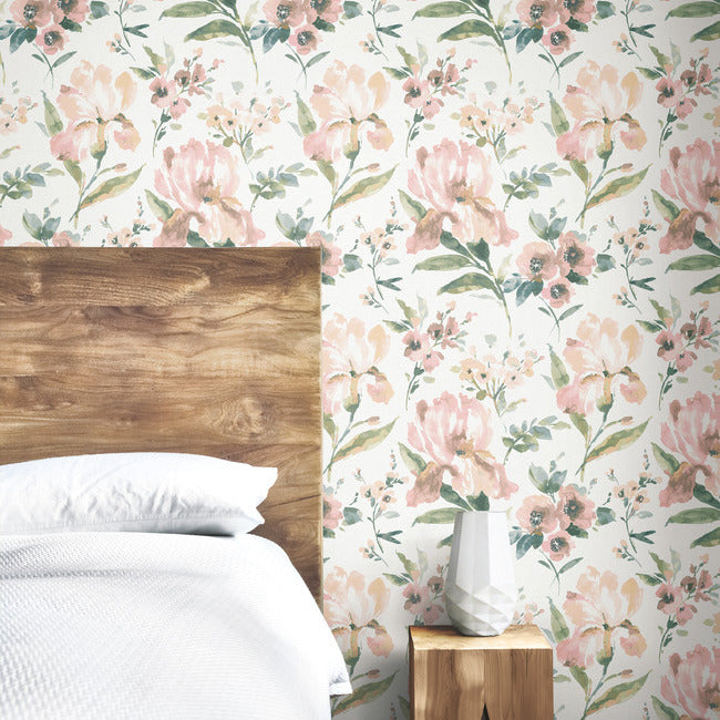Iris Peel & Stick Wallpaper Peel and Stick Wallpaper RoomMates   