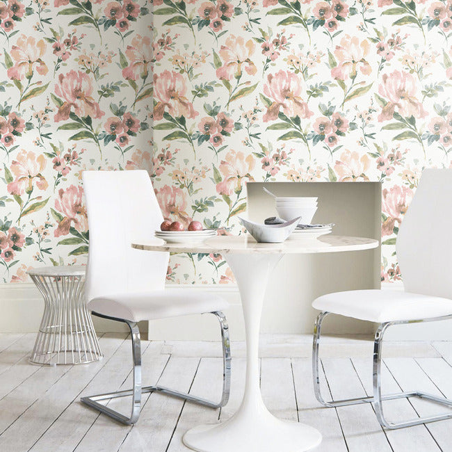 Iris Peel & Stick Wallpaper Peel and Stick Wallpaper RoomMates   