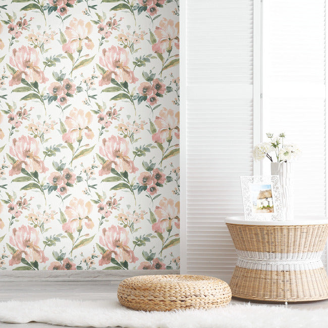 Iris Peel & Stick Wallpaper Peel and Stick Wallpaper RoomMates   