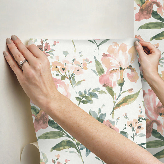 Iris Peel & Stick Wallpaper Peel and Stick Wallpaper RoomMates   