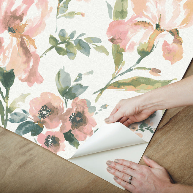 Iris Peel & Stick Wallpaper Peel and Stick Wallpaper RoomMates   
