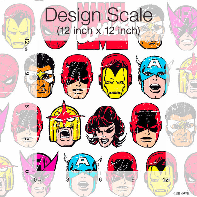 Marvel Comics Classic Faces Peel & Stick Wallpaper Peel and Stick Wallpaper RoomMates   