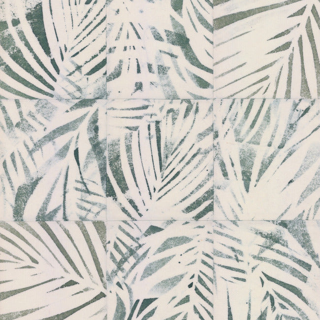 Mr. Kate Cubism Palm Peel & Stick Wallpaper Peel and Stick Wallpaper RoomMates Roll Green 
