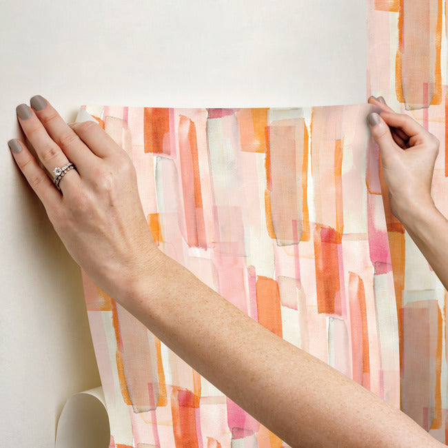 Mr. Kate Watercolor Glass Peel & Stick Wallpaper Peel and Stick Wallpaper RoomMates   