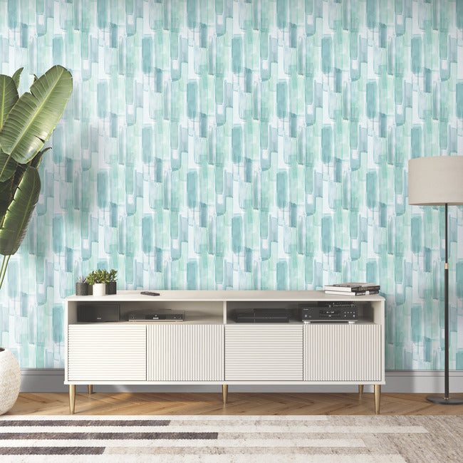 Mr. Kate Watercolor Glass Peel & Stick Wallpaper Peel and Stick Wallpaper RoomMates   