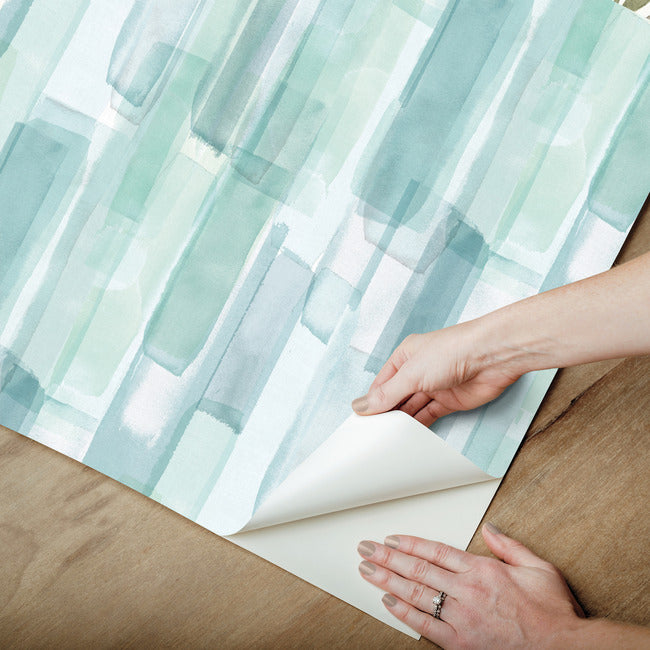 Mr. Kate Watercolor Glass Peel & Stick Wallpaper Peel and Stick Wallpaper RoomMates   