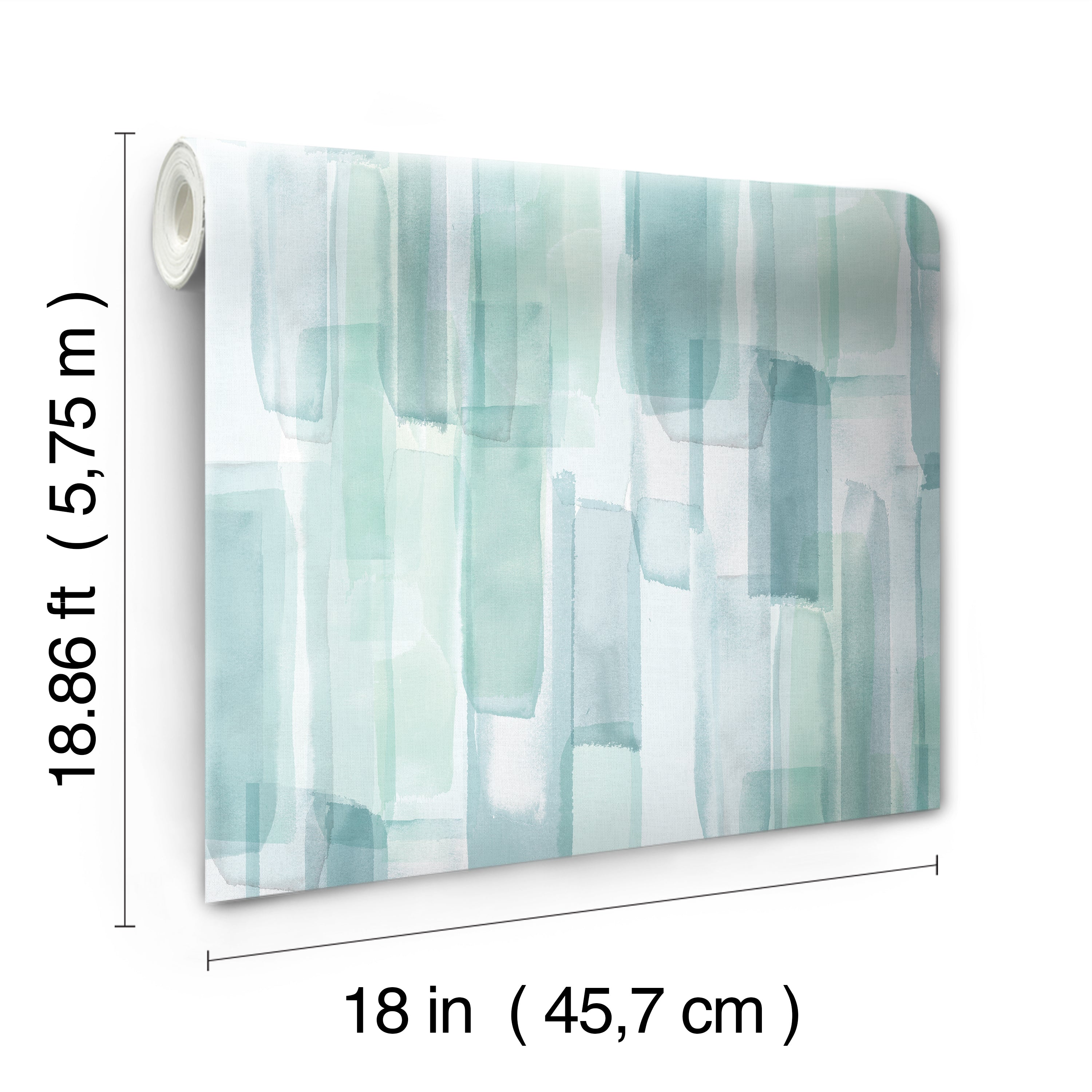 Mr. Kate Watercolor Glass Peel & Stick Wallpaper Peel and Stick Wallpaper RoomMates   