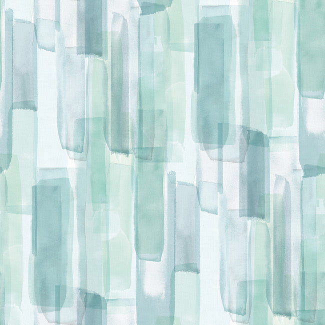 Mr. Kate Watercolor Glass Peel & Stick Wallpaper Peel and Stick Wallpaper RoomMates Roll Blue 