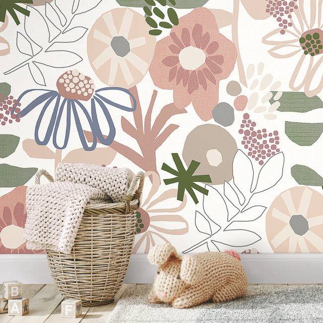 Mr. Kate Desert Floral Peel & Stick Wallpaper Peel and Stick Wallpaper RoomMates   