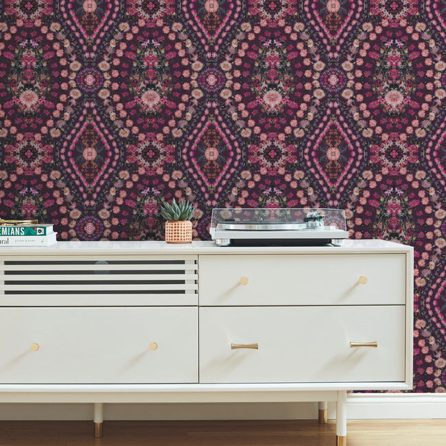 Mr. Kate Dried Flower Kaleidoscope Peel & Stick Wallpaper Peel and Stick Wallpaper RoomMates   