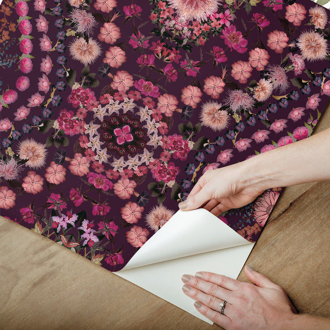 Mr. Kate Dried Flower Kaleidoscope Peel & Stick Wallpaper Peel and Stick Wallpaper RoomMates   