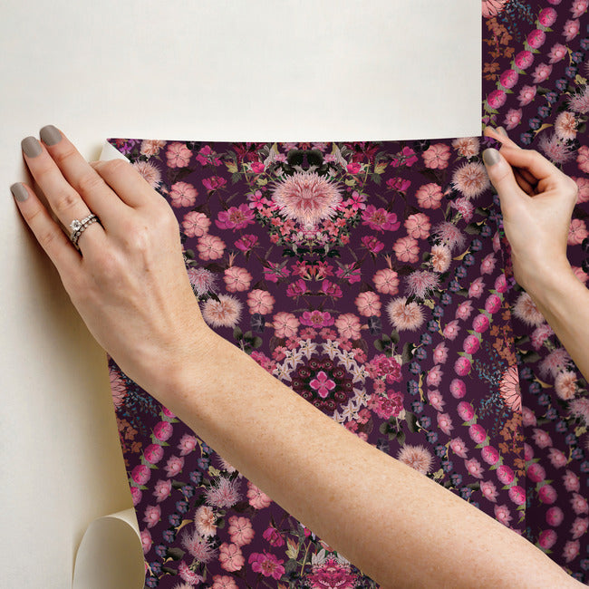 Mr. Kate Dried Flower Kaleidoscope Peel & Stick Wallpaper Peel and Stick Wallpaper RoomMates   