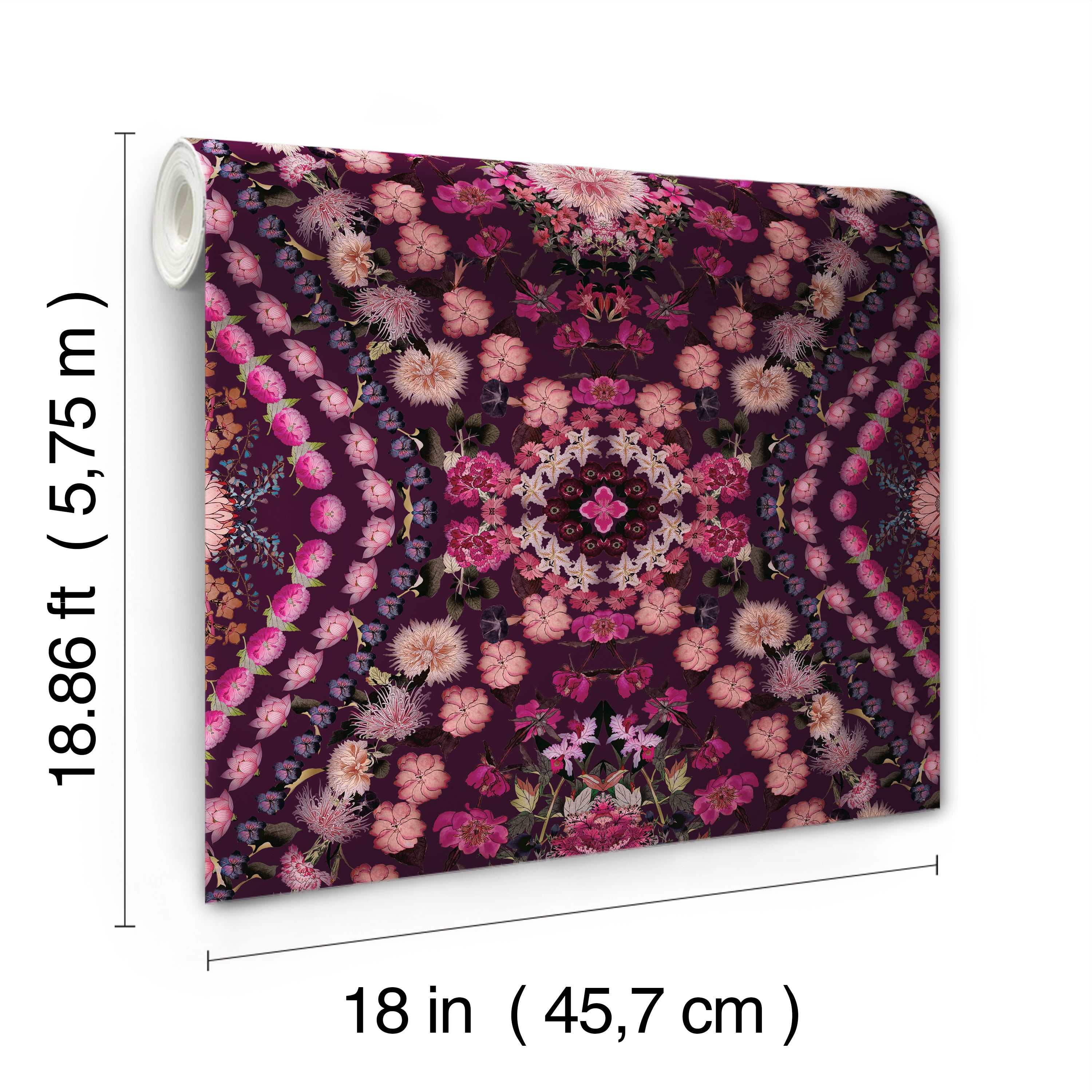 Mr. Kate Dried Flower Kaleidoscope Peel & Stick Wallpaper Peel and Stick Wallpaper RoomMates   
