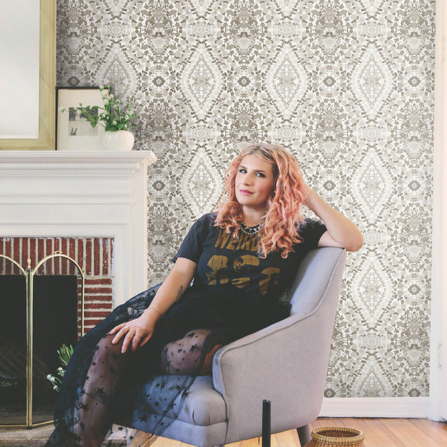 Mr. Kate Dried Flower Kaleidoscope Peel & Stick Wallpaper Peel and Stick Wallpaper RoomMates   
