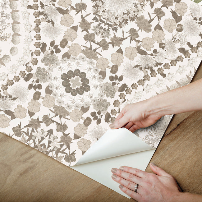 Mr. Kate Dried Flower Kaleidoscope Peel & Stick Wallpaper Peel and Stick Wallpaper RoomMates   