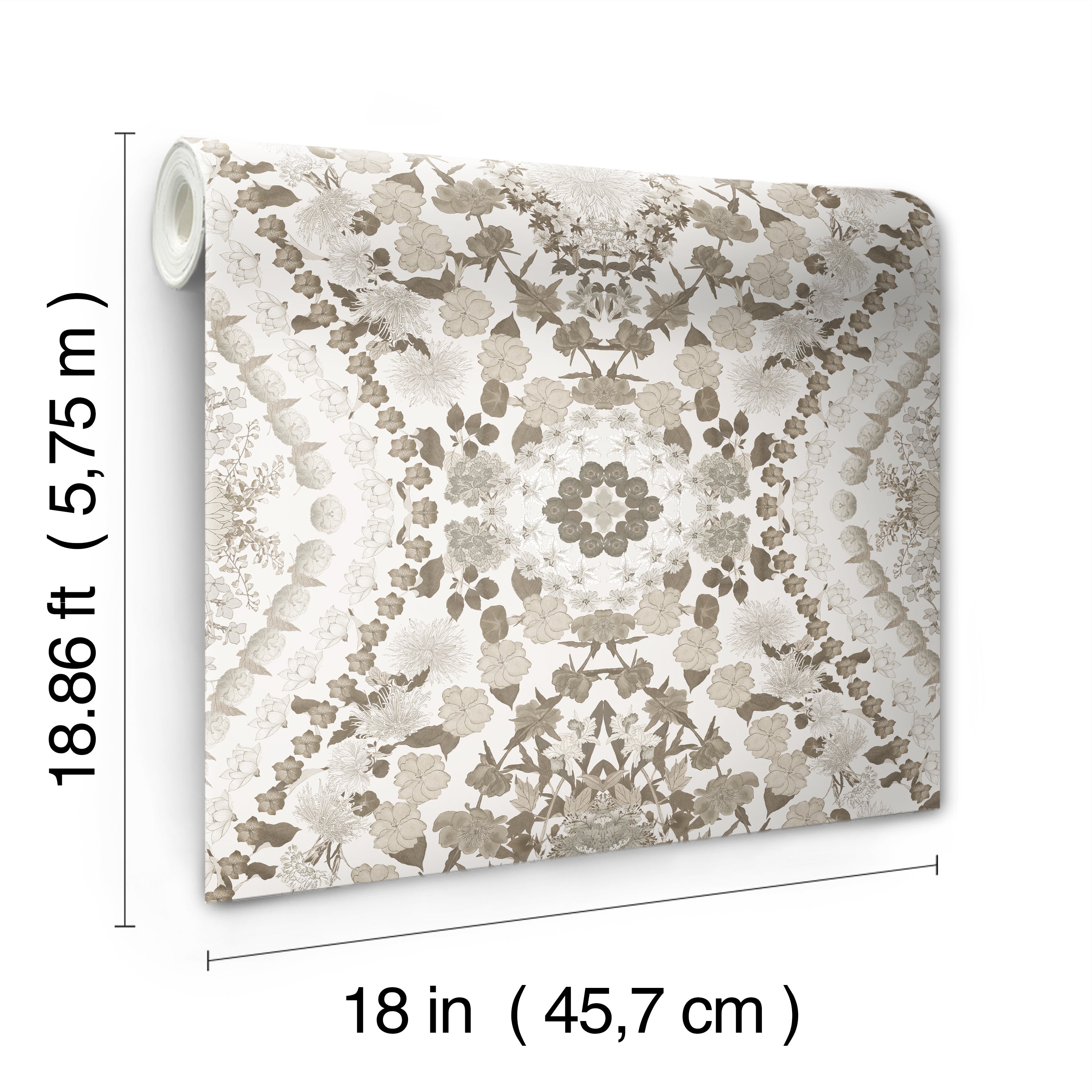 Mr. Kate Dried Flower Kaleidoscope Peel & Stick Wallpaper Peel and Stick Wallpaper RoomMates   