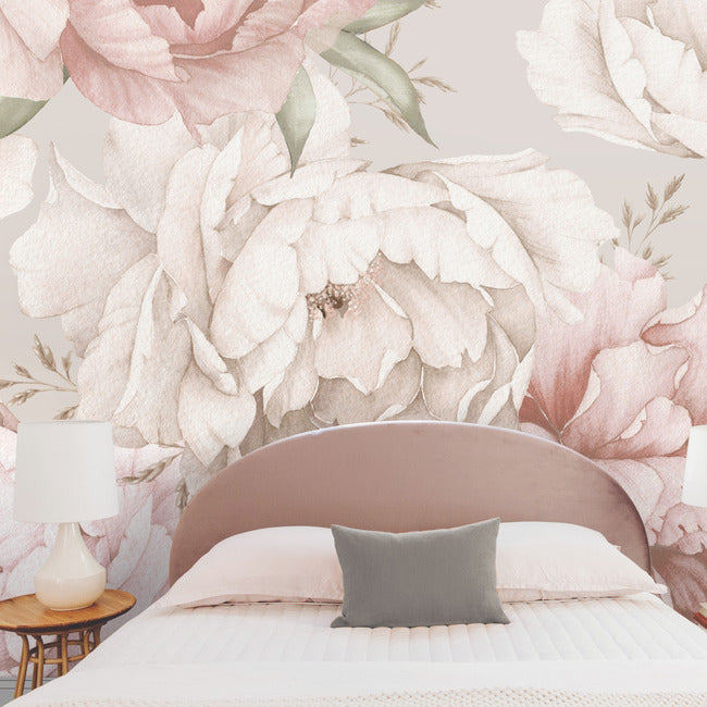 Mr. Kate Watercolor Floral Peel & Stick Wallpaper Mural Wall Murals RoomMates   