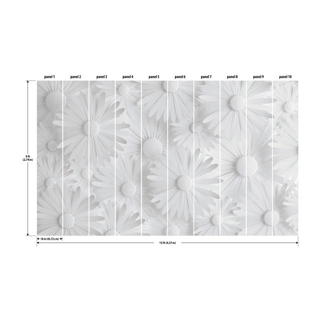 Mr. Kate  Modern Daisy Peel & Stick Wallpaper Mural Wall Murals RoomMates   