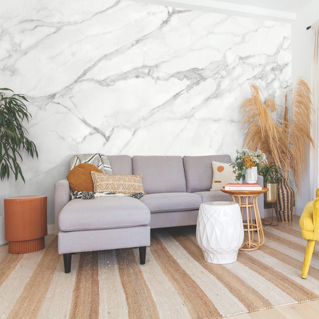 Mr. Kate Marble Peel & Stick Wallpaper Mural Wall Murals RoomMates   