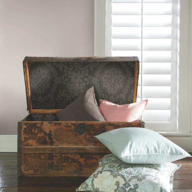 Boho Baroque Damask Peel & Stick Wallpaper Peel and Stick Wallpaper RoomMates   