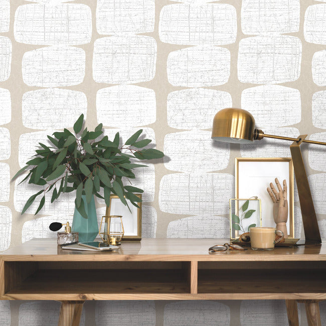 Mid-Century Beads Peel & Stick Wallpaper Peel and Stick Wallpaper RoomMates   