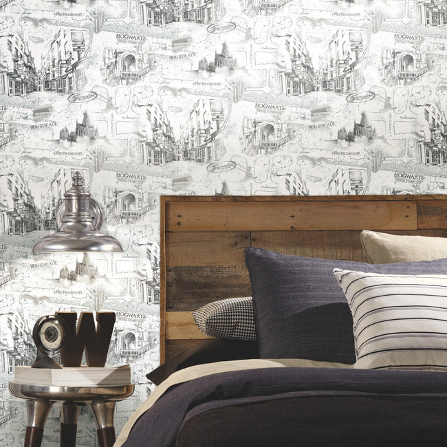 Harry Potter Map Peel and Stick Wallpaper Peel and Stick Wallpaper RoomMates   
