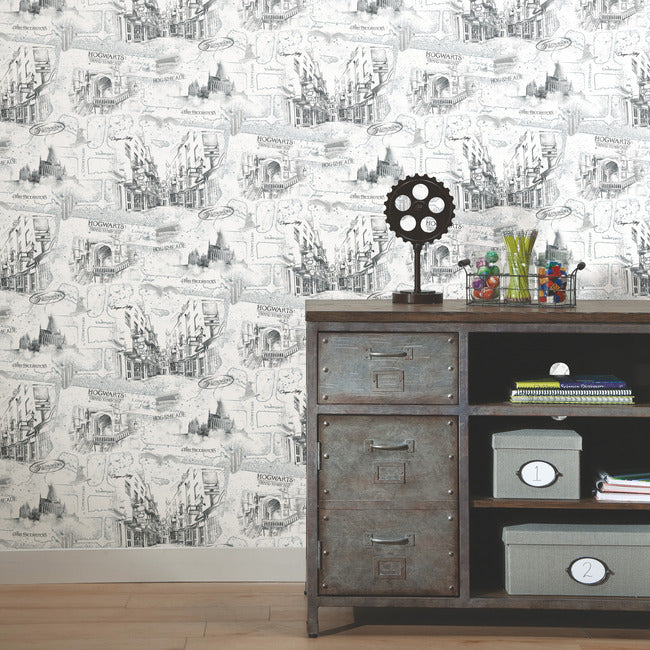 Harry Potter Map Peel and Stick Wallpaper Peel and Stick Wallpaper RoomMates   