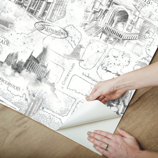 Harry Potter Map Peel and Stick Wallpaper Peel and Stick Wallpaper RoomMates   