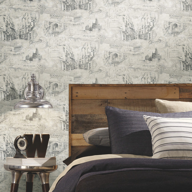 Harry Potter Map Peel and Stick Wallpaper Peel and Stick Wallpaper RoomMates   