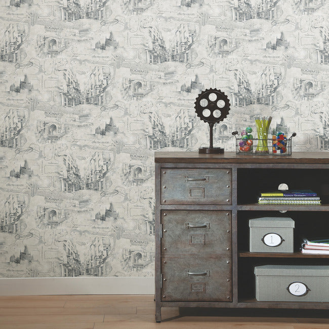 Harry Potter Map Peel and Stick Wallpaper Peel and Stick Wallpaper RoomMates   