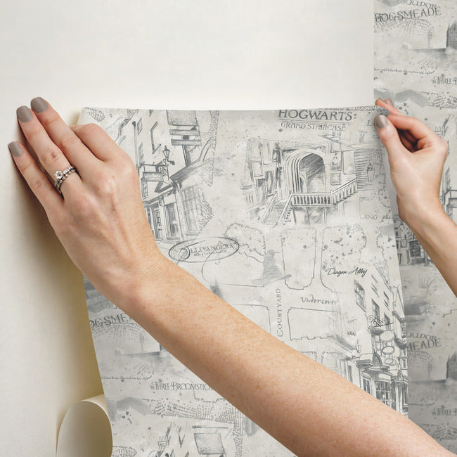 Harry Potter Map Peel and Stick Wallpaper Peel and Stick Wallpaper RoomMates   