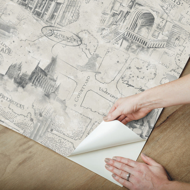 Harry Potter Map Peel and Stick Wallpaper Peel and Stick Wallpaper RoomMates   