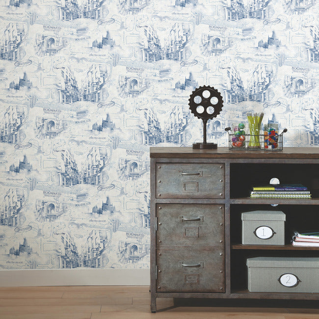 Harry Potter Map Peel and Stick Wallpaper Peel and Stick Wallpaper RoomMates   
