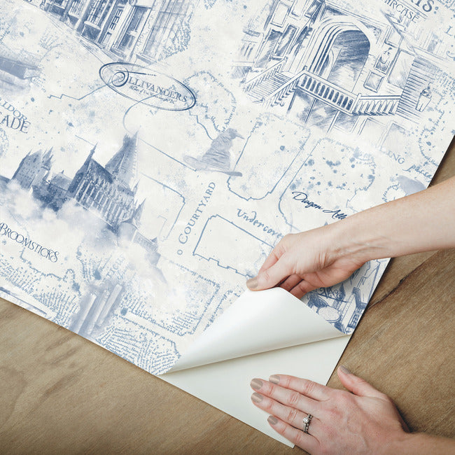 Harry Potter Map Peel and Stick Wallpaper Peel and Stick Wallpaper RoomMates   
