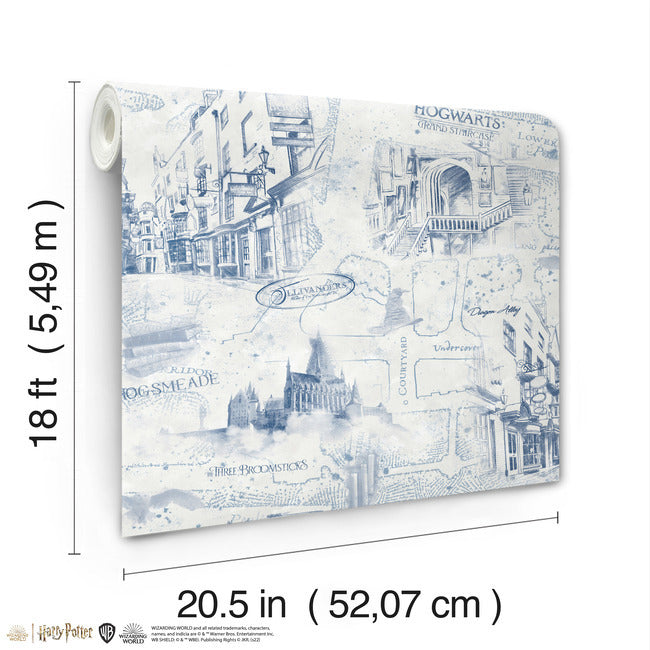 Harry Potter Map Peel and Stick Wallpaper Peel and Stick Wallpaper RoomMates   