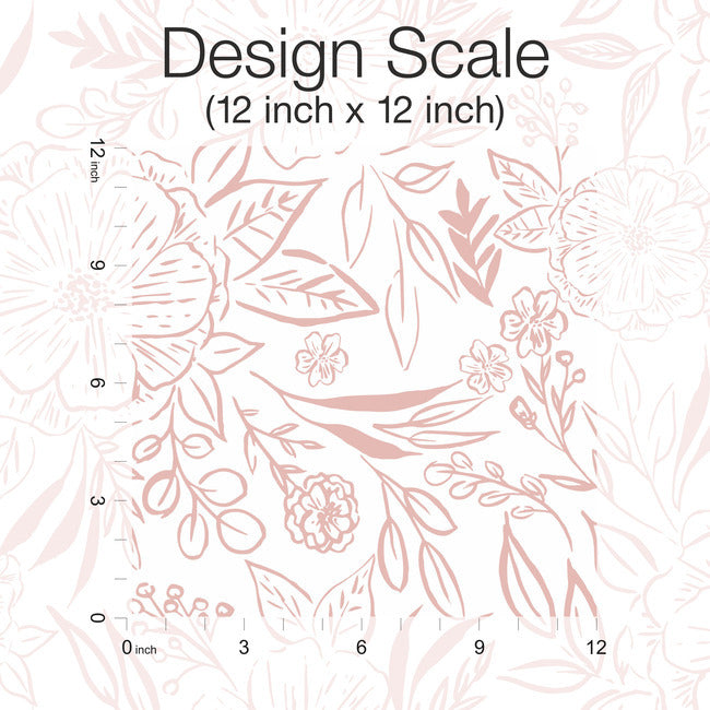 Beth Schneider Floral Sketch Peel & Stick Wallpaper Peel and Stick Wallpaper RoomMates   