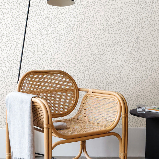 Cat Coquillette Berry Branches Peel & Stick Wallpaper Peel and Stick Wallpaper RoomMates   